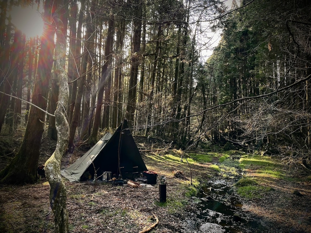 林間のテント